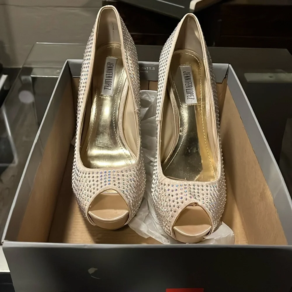Jennifer Lopez Rhinestone Heels - Picture 1 of 5